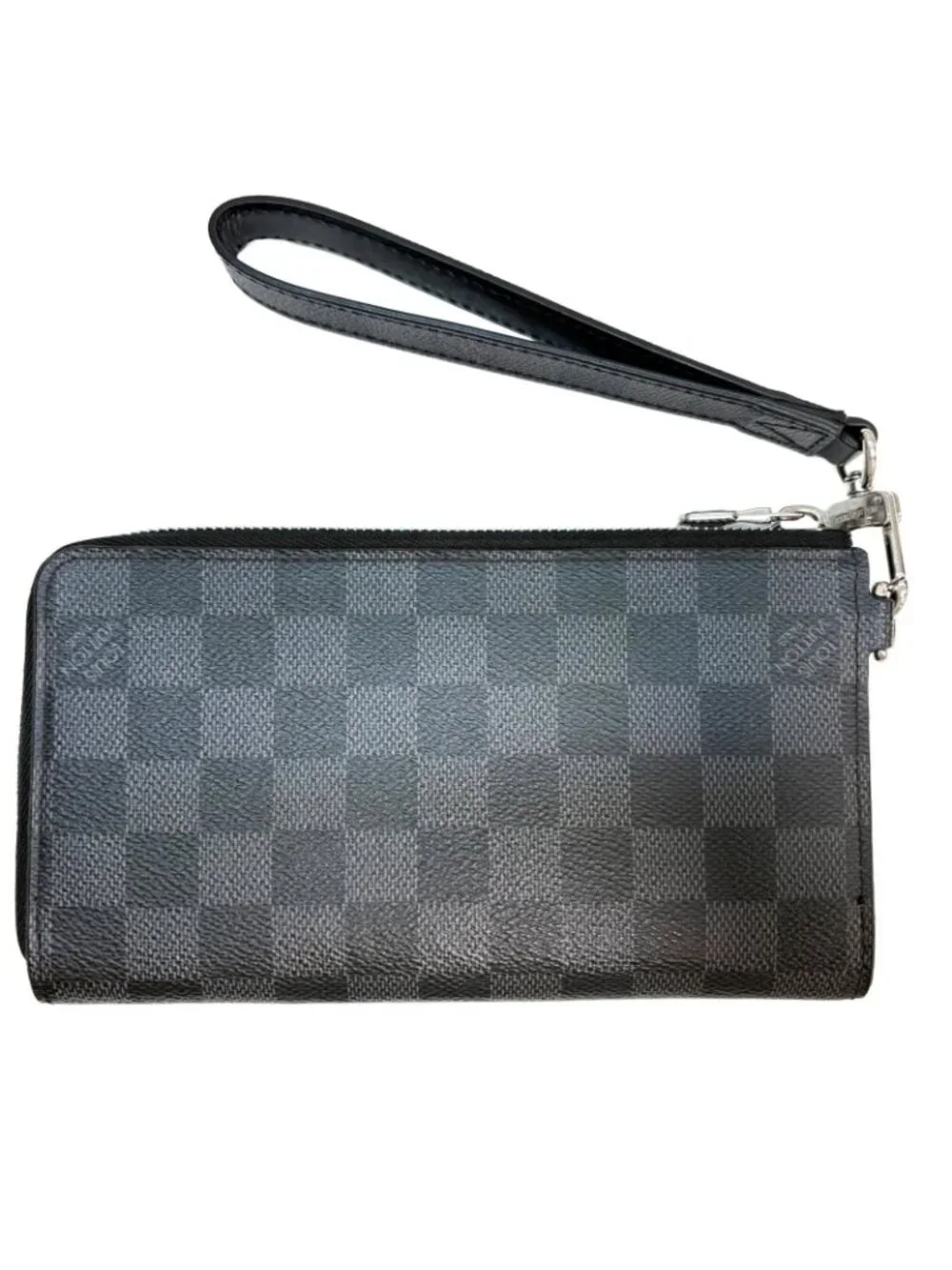 Louis Vuitton Zippy Dragonne Damier Graphite Wallet Canvas Black
